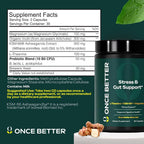 Once Better Stress & Gut Support Supplement - 60 Capsules - image 6
