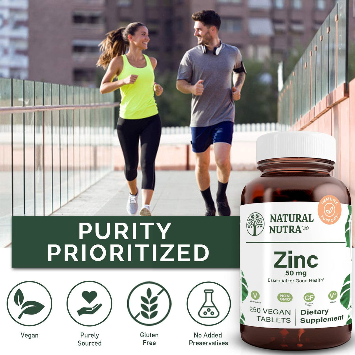 Natural Nutra Zinc Gluconate 50mg Supplement Parent