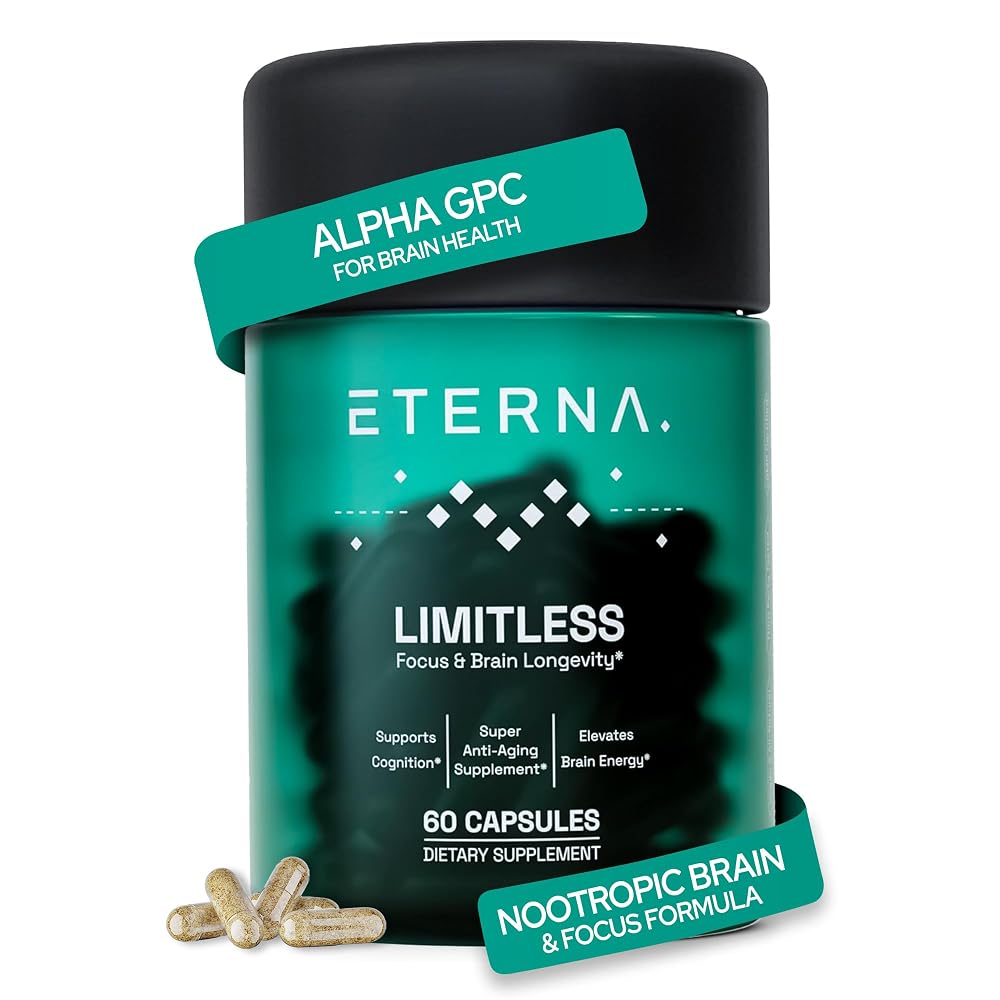 Eterna Limitless Nootropic Brain & Focus Supplement - 60 Capsules