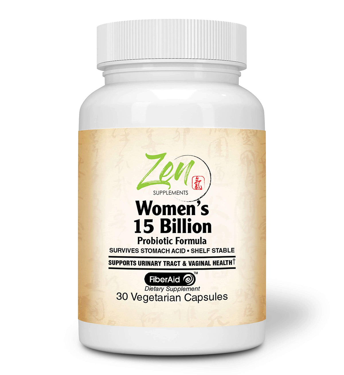Zen Supplements Women's 15 Billion Multi-Probiotic - 30 Vegetarian Capsules