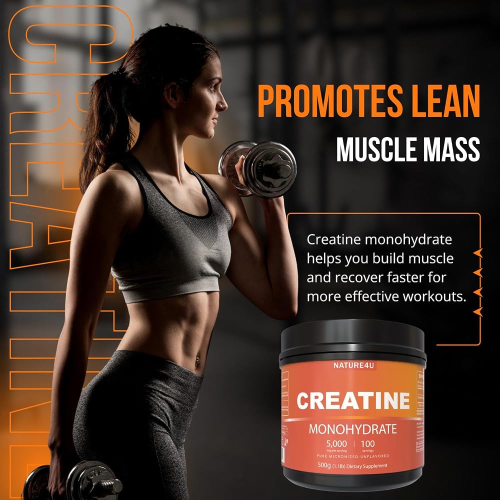 Nature4U Micronized Creatine Monohydrate Powder - 100 Servings - image 4