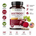 Healblend Organic Beet Root Capsules 1300mg - 120 Count - image 2