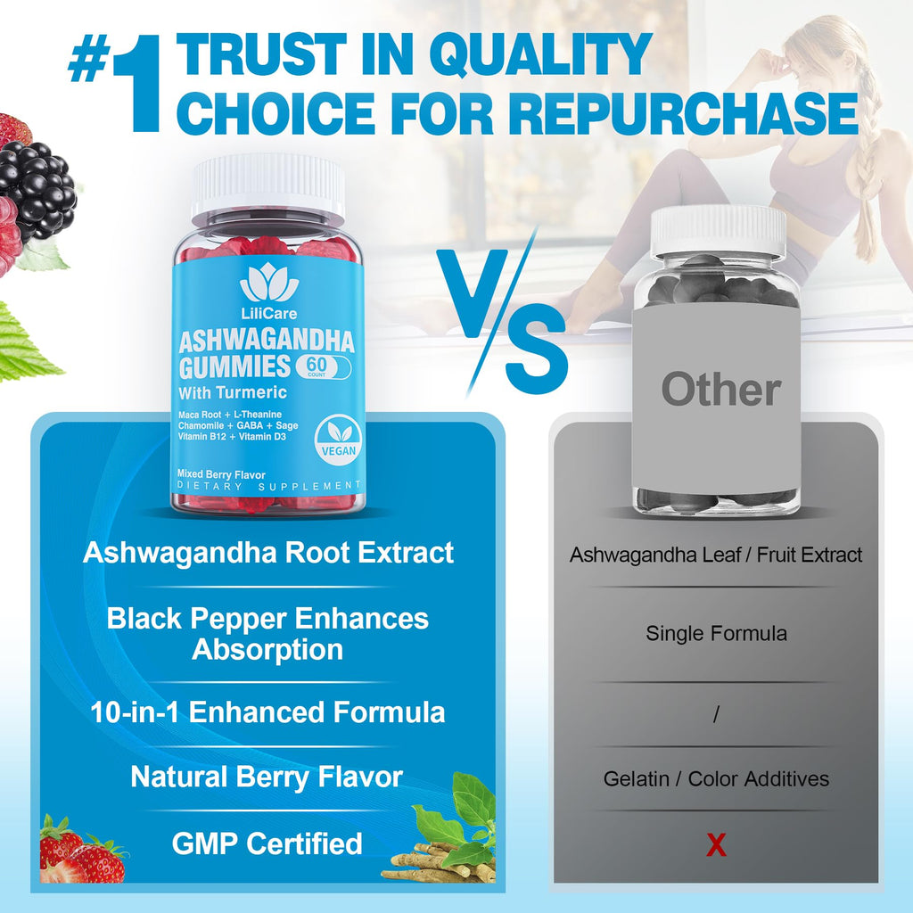 LILICARE Ashwagandha Gummies Supplement 2000mg - 60 Count - image 8
