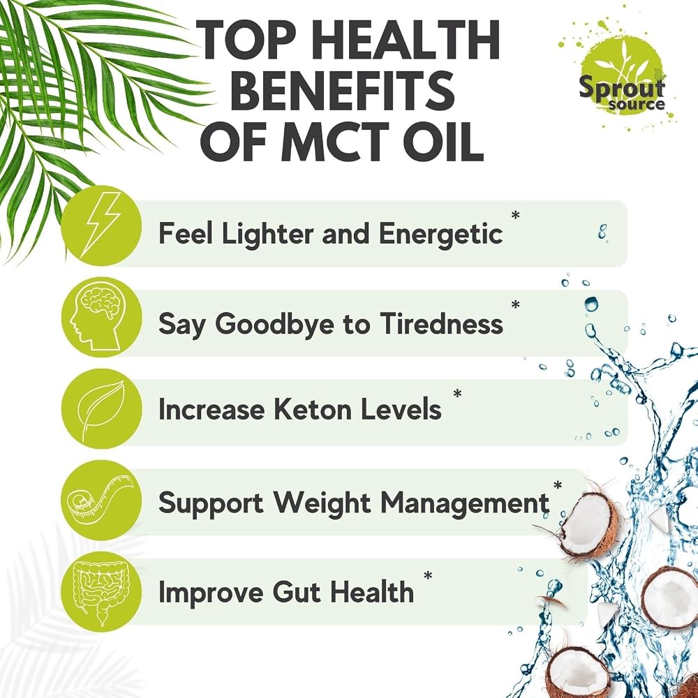 Sprout Source MCT Oil Softgels 1000mg C8 C10 - 90 Count - image 2
