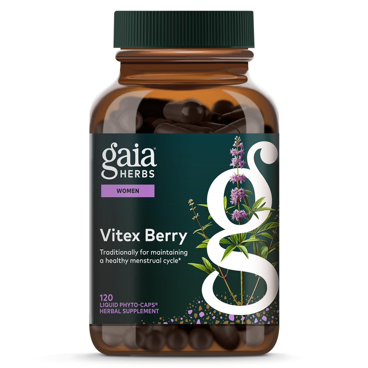 Gaia Herbs Vitex Berry 1000 mg Hormone Balance - 120 Capsules