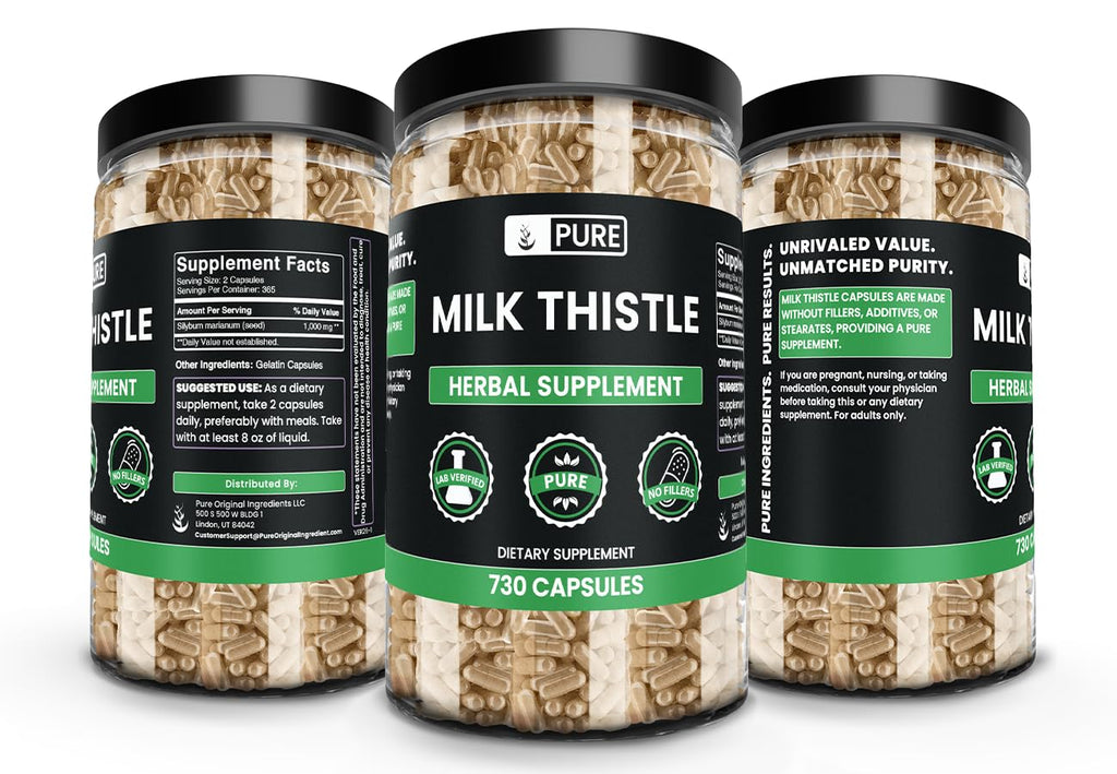 PURE ORIGINAL INGREDIENTS Milk Thistle No Magnesium Or Rice Fillers