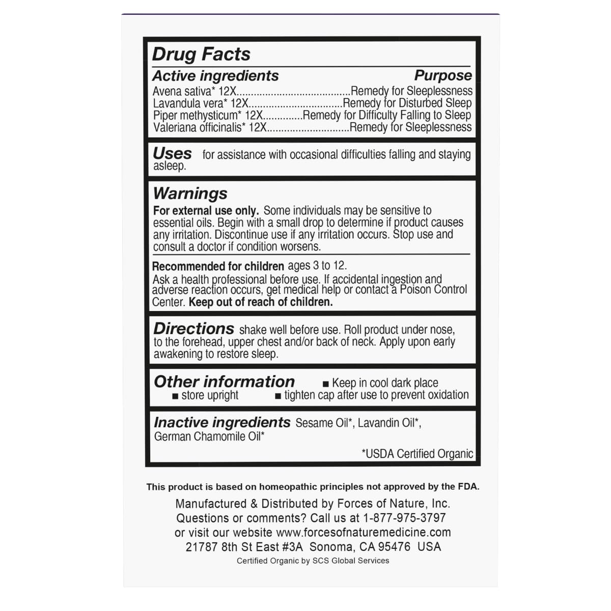Forces of Nature Sleep Well for Kids Natural Sleep Support - 4ml - image 4