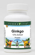 Terravita Ginkgo 12% Extract Powder - 1 oz
