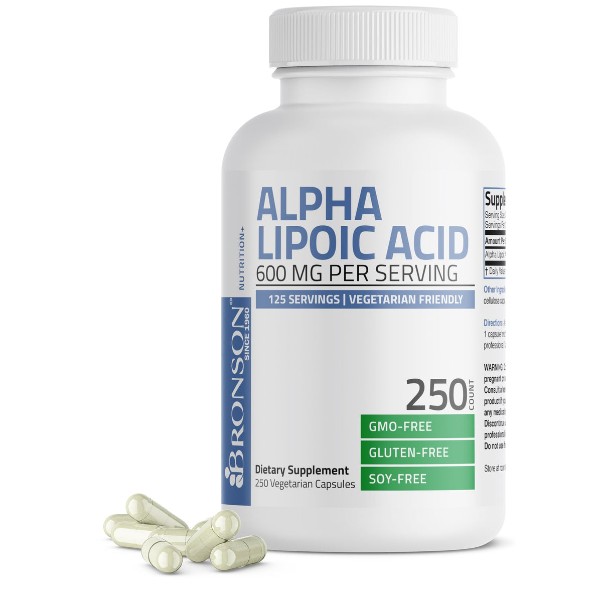 Bronson Alpha Lipoic Acid 600 MG Free Radical Scavenger Supports