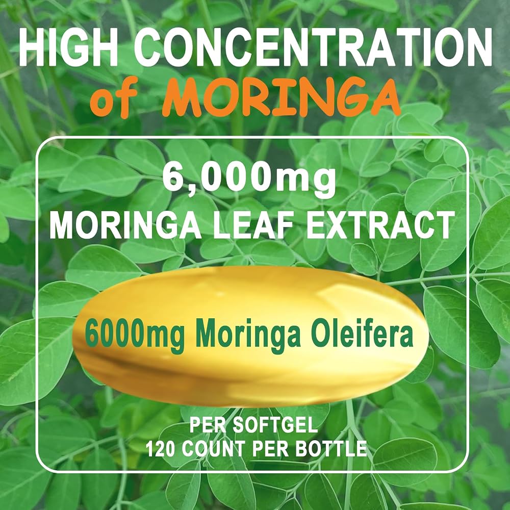 JINGYAT Moringa Softgels Organic Extract for Energy - 120 Softgels - image 4