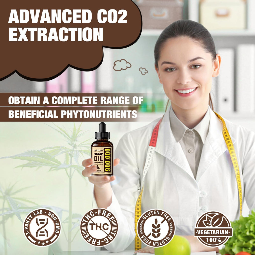 LUCKCHAN Hemp Oil Tincture Drops for Relaxation - 4 Pack - image 6
