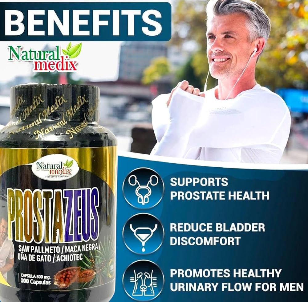 Natural Medix Prostazeus Complex Formula Men's Wellness - 100 Capsules - image 5