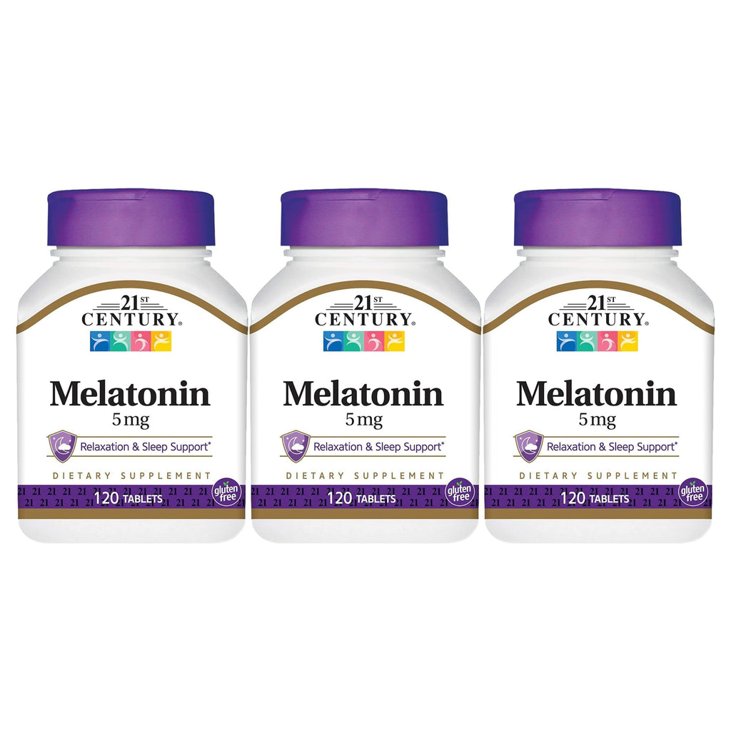 21st Century Melatonin 5mg Tablets - 360 Count (Pack of 3)