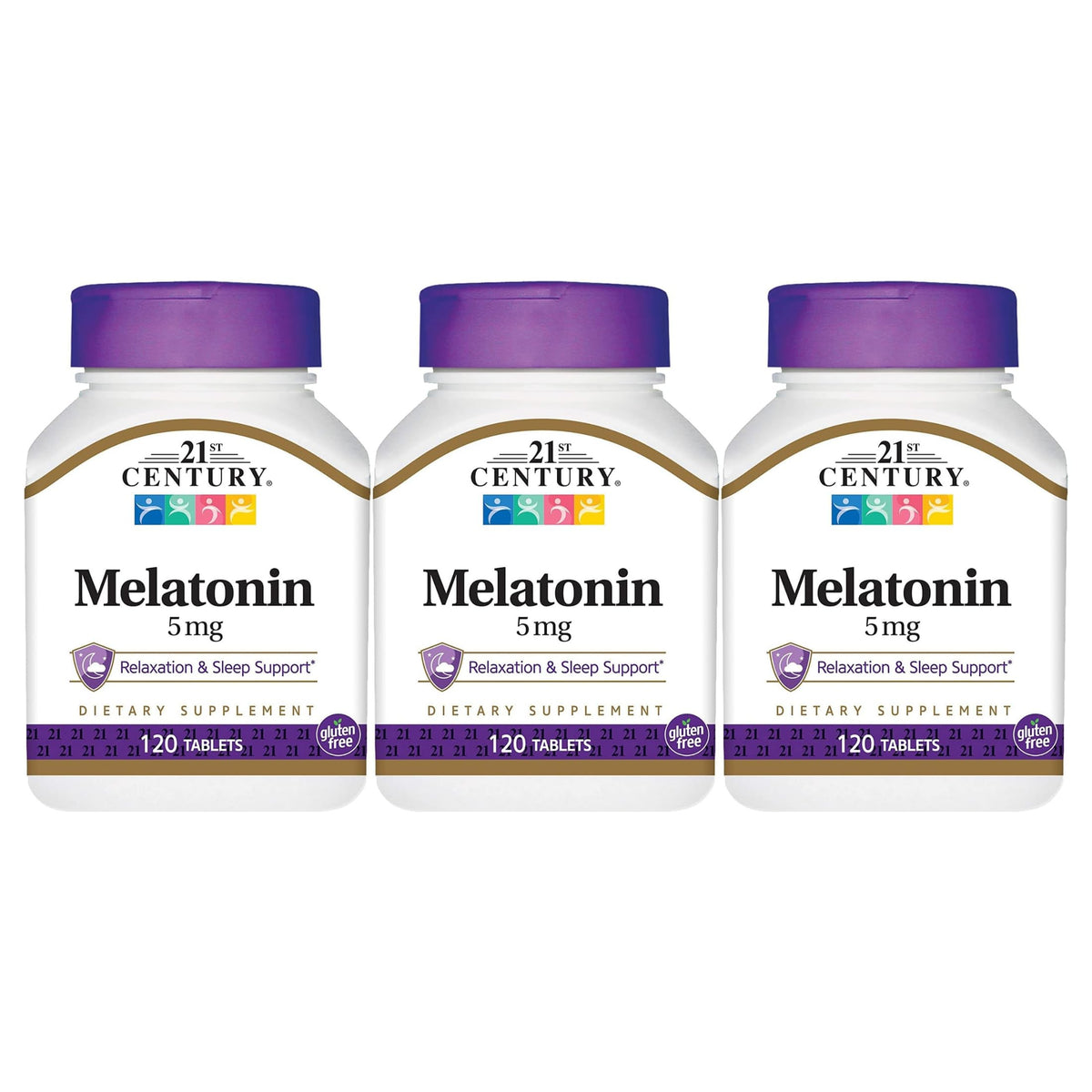 21st Century Melatonin 5mg Tablets - 360 Count (Pack of 3)