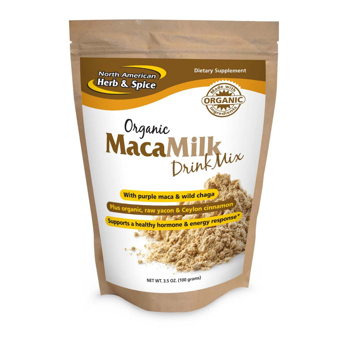 NORTH AMERICAN HERB & SPICE MacaMilk Drink Mix - 3.5 oz