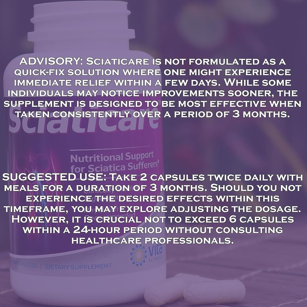 Vita Sciences Sciaticare Nerve Soothing Supplement - 360 Capsules - image 9