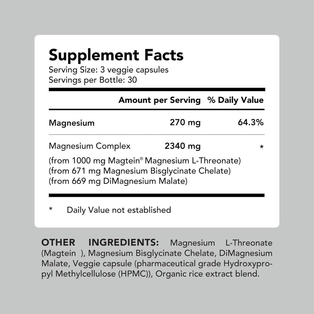 AMANDEAN Magtein Magnesium Complex - 90 Vegetarian Capsules - image 5
