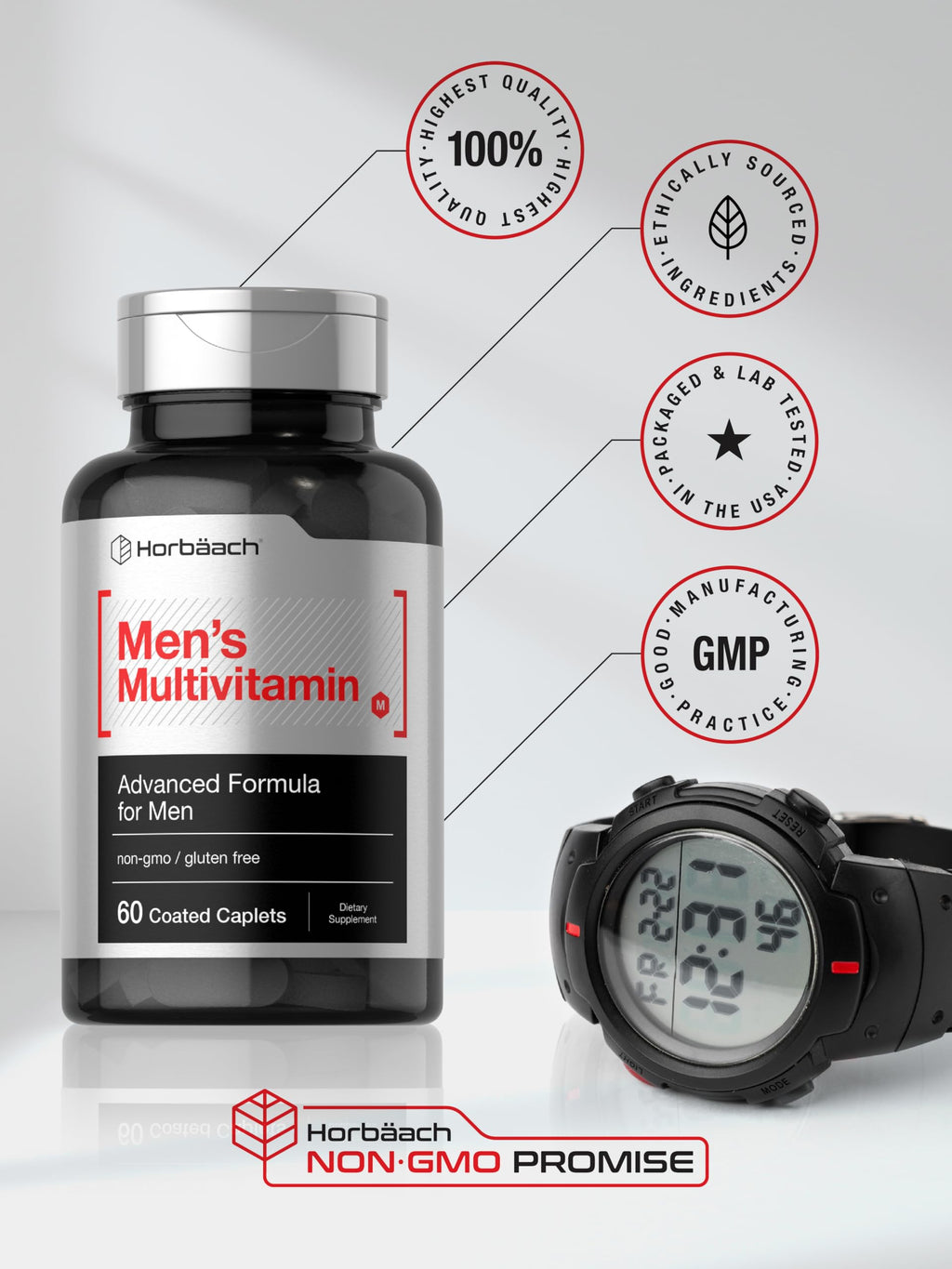 Horbäach Mens Multivitamin - 60 Caplets - image 6