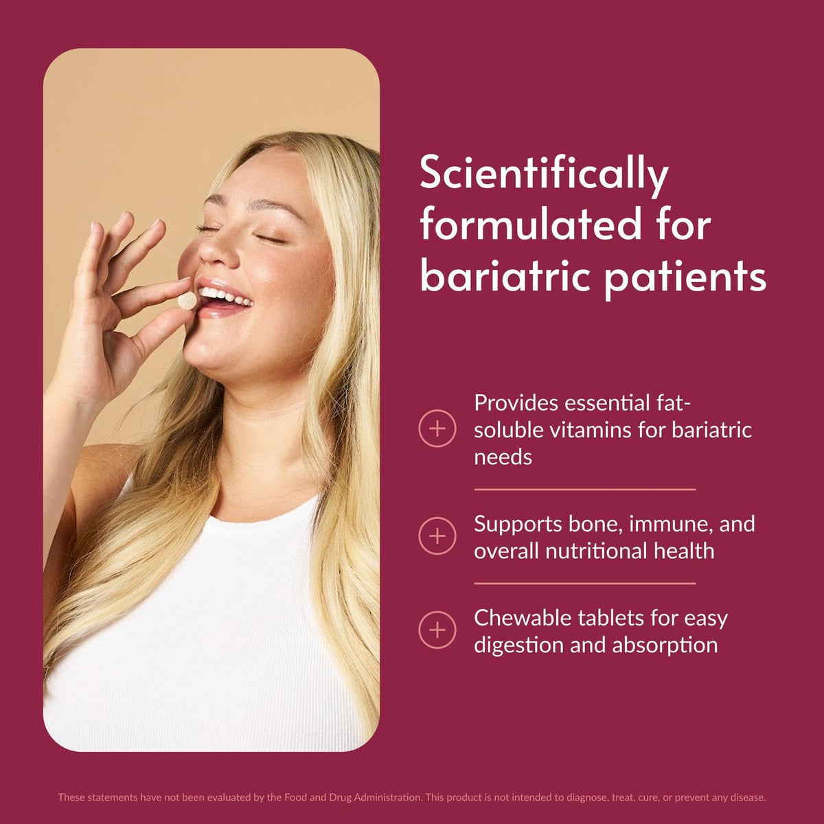 Bariatric Advantage Chewable High ADEK with Iron - 60 Count - image 2