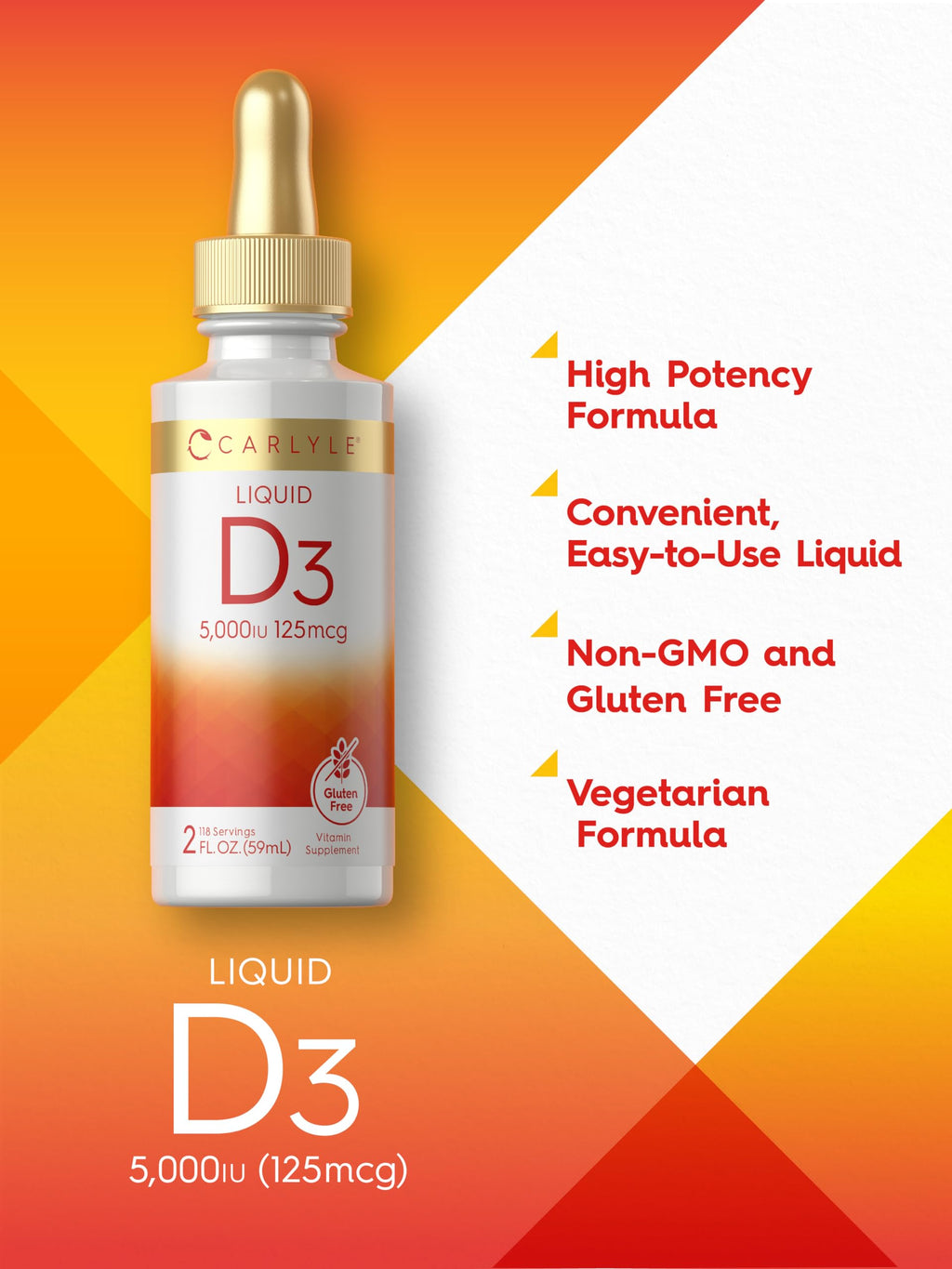 Carlyle Liquid Vitamin D3 5000 IU - 2 fl oz - image 4