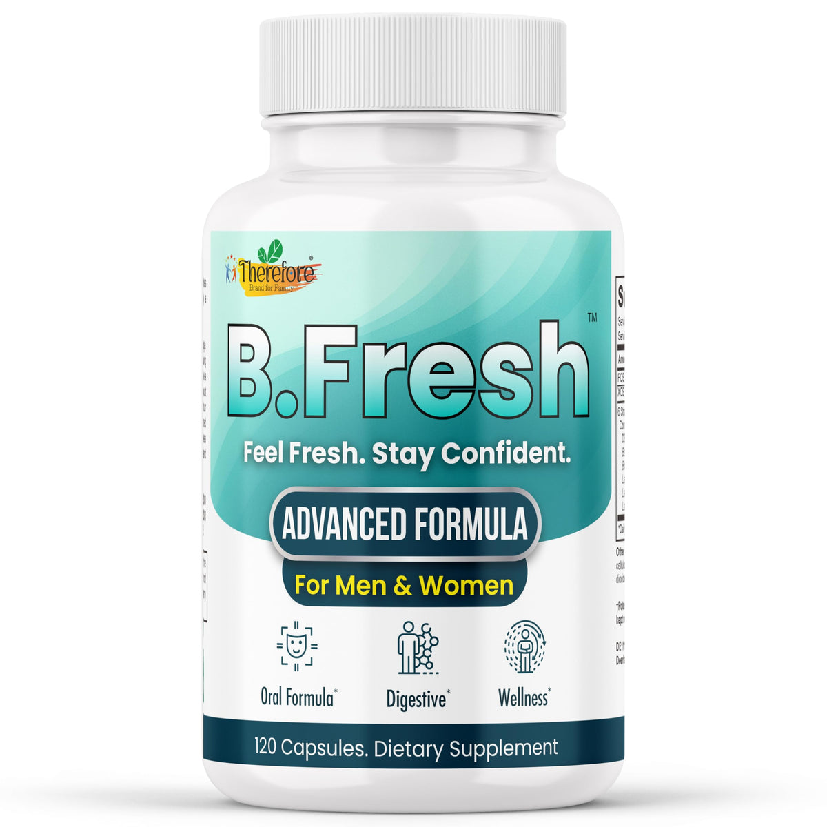Therefore B. Fresh Breath Freshener Oral Probiotics - 120 Capsules