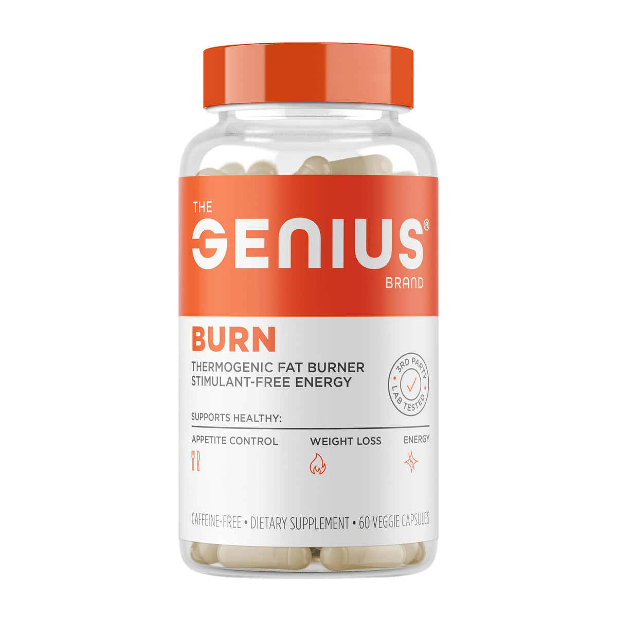 The Genius Brand Burn Thermogenic Supplement - 60 Vegetarian Capsules