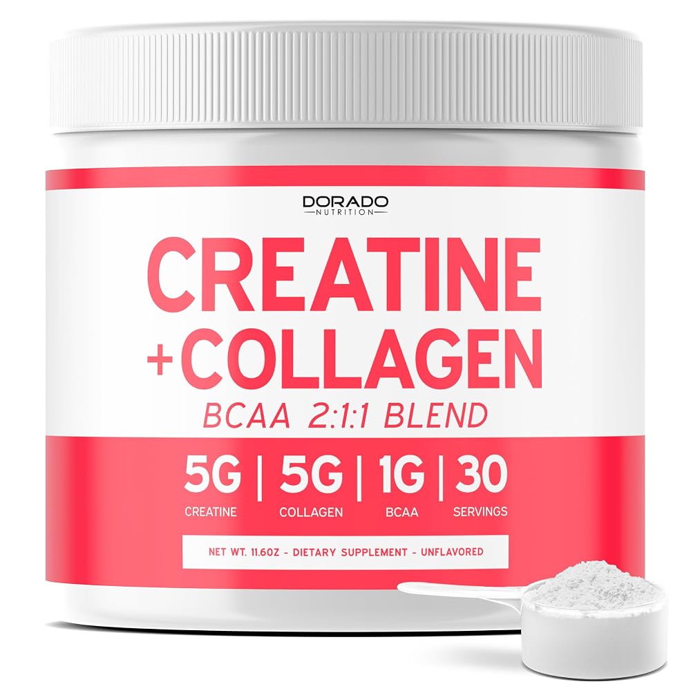 DORADO NUTRITION Creatine Monohydrate Powder with Collagen & BCAA - 30 Servings