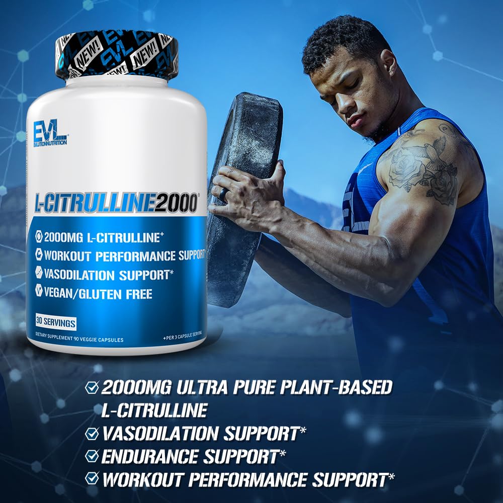 Evlution L-Citrulline2000 Nitric Oxide Supplement - 90 Capsules - image 4