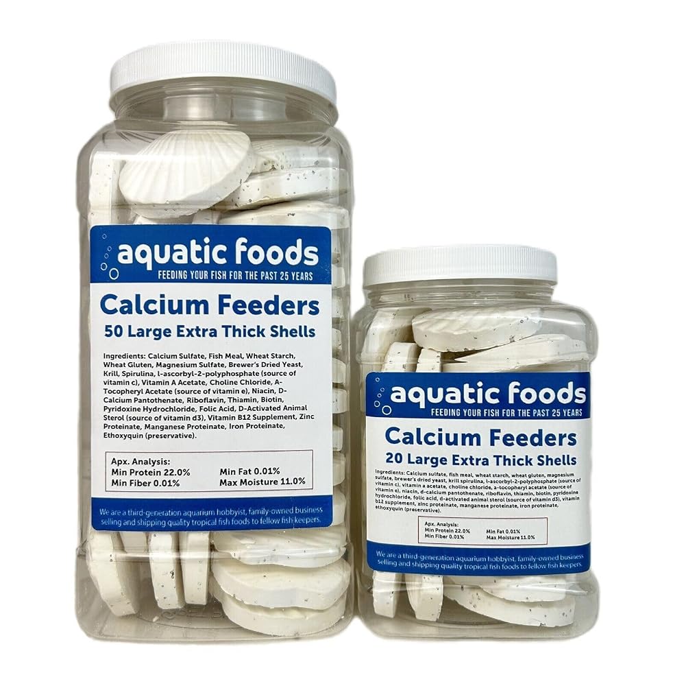 Aquatic Foods Inc. Calcium Feeder Extra Thick Large Shells... Jar