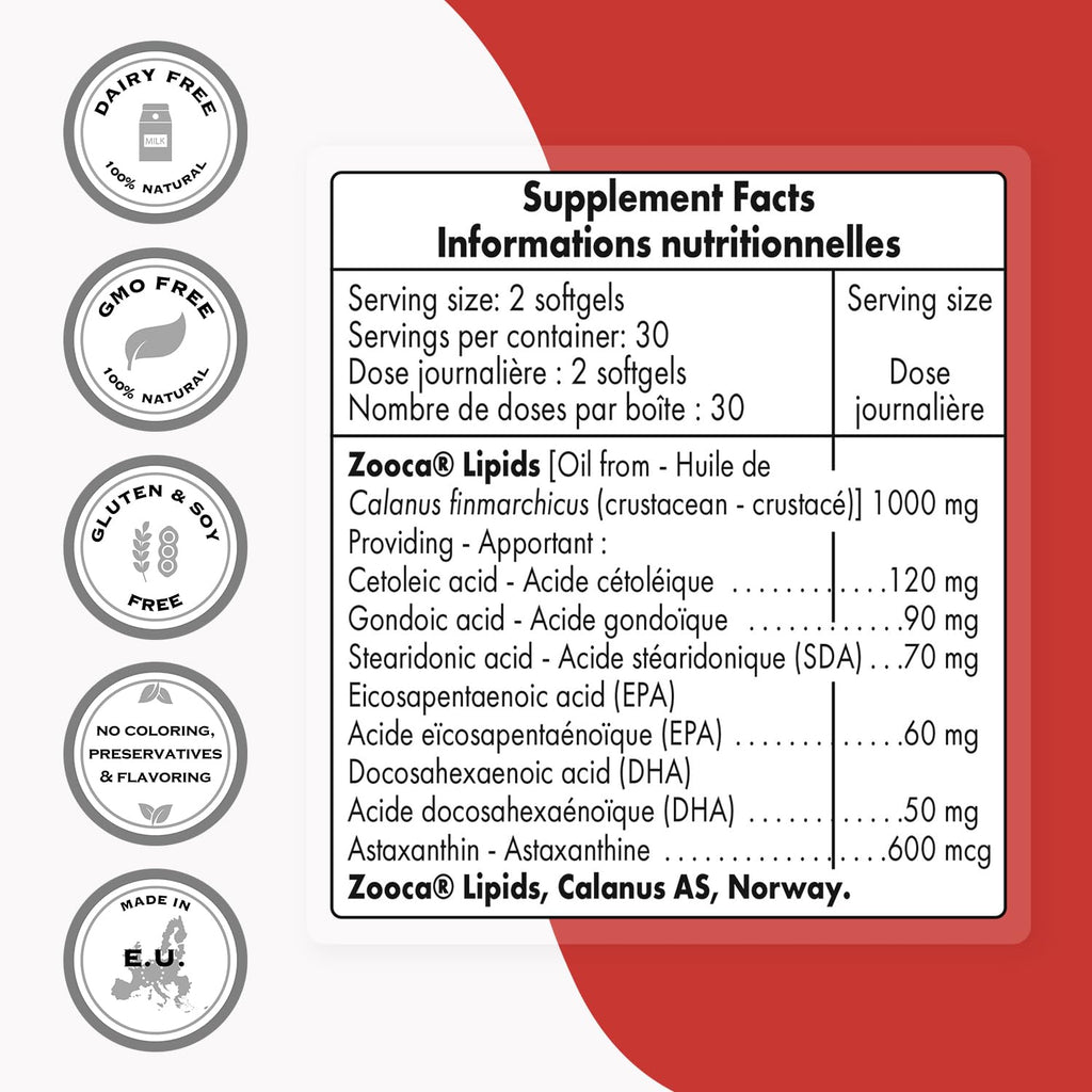 Supersmart Arctic Plankton Oil 1000mg Omega-3 - 60 Softgels - image 4
