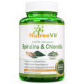 NutreeVit Pure Organic Spirulina & Chlorella Extract Vegetarian Capsules