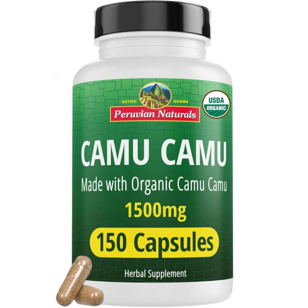 Peruvian Naturals Organic Vitamin C from Camu Camu - 150 Capsules