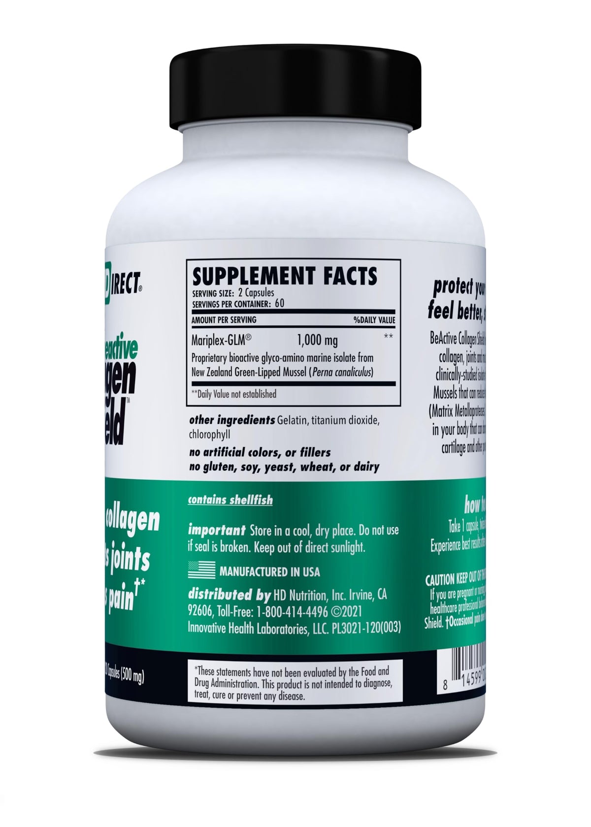 HEALTH DIRECT BeActive Collagen Shield Green-Lipped Mussel - 120 Capsules - image 5