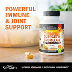 BioSchwartz Turmeric Quercetin with Bromelain - 90 Capsules - image 5