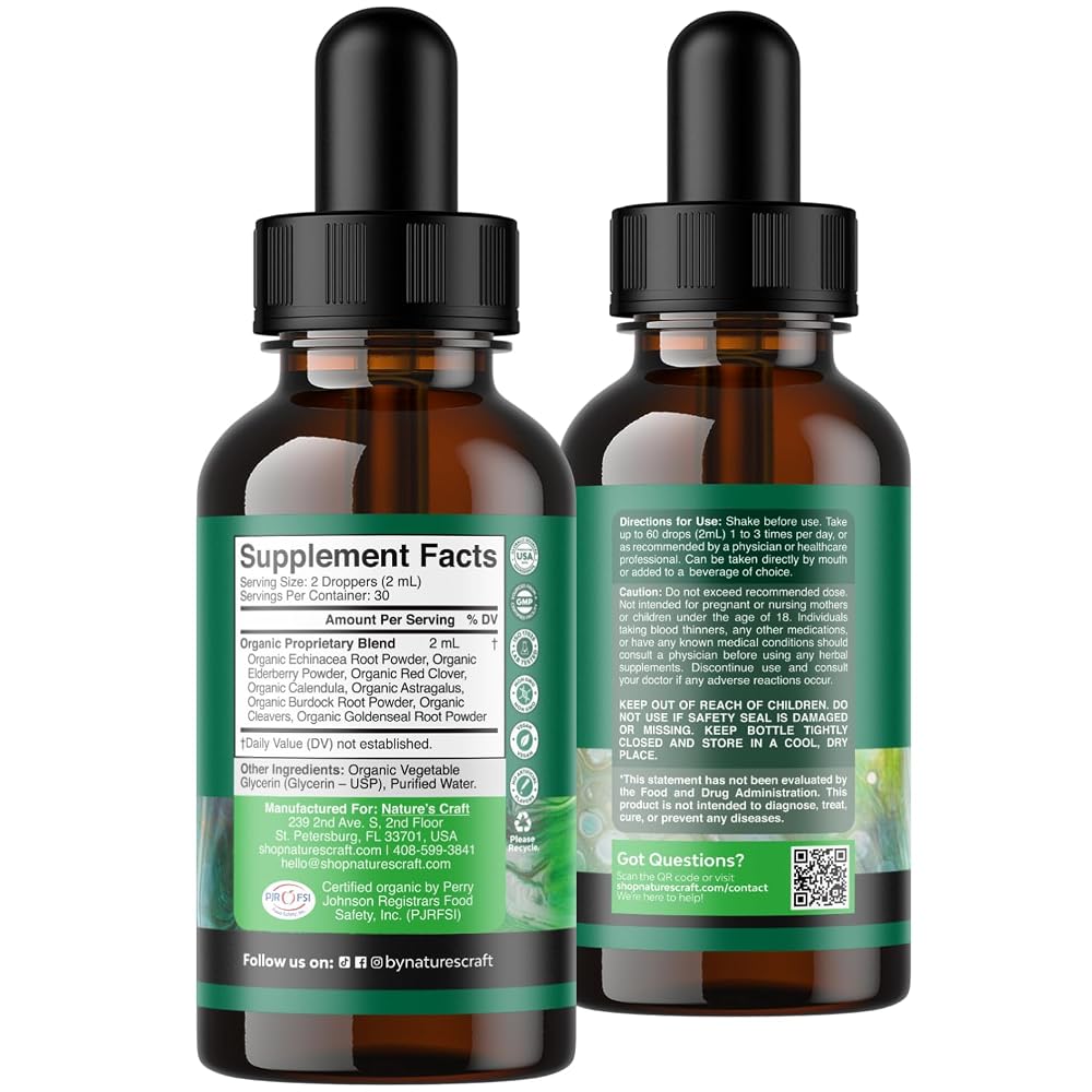 Natures Craft Organic Lymphatic Drainage Drops - 2 Fl Oz - image 8