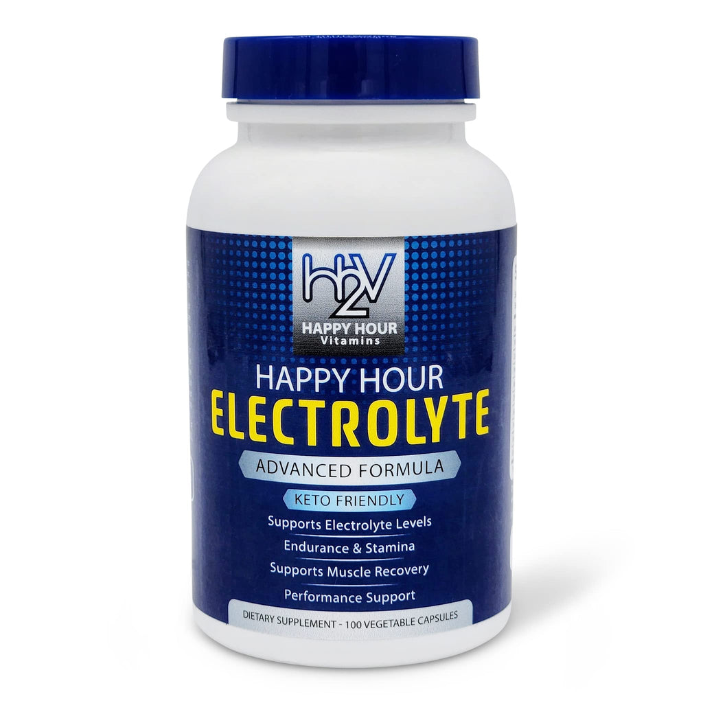 Happy Hour Vitamins Electrolyte Pill - 100 Vegetarian Capsules