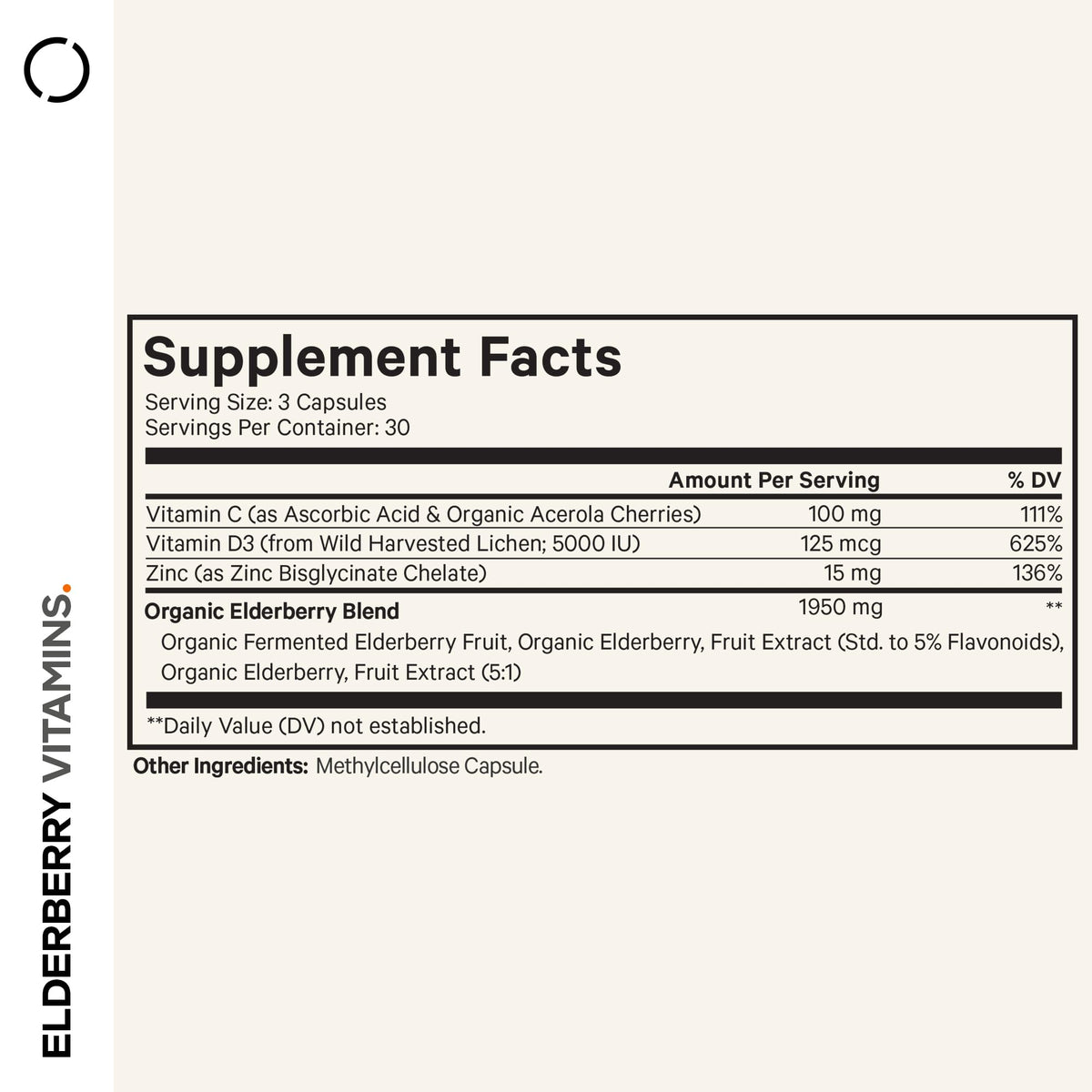 Codeage Elderberry Vitamins Supplement with Vitamin C, D3, Zinc - 90 Capsules - image 2