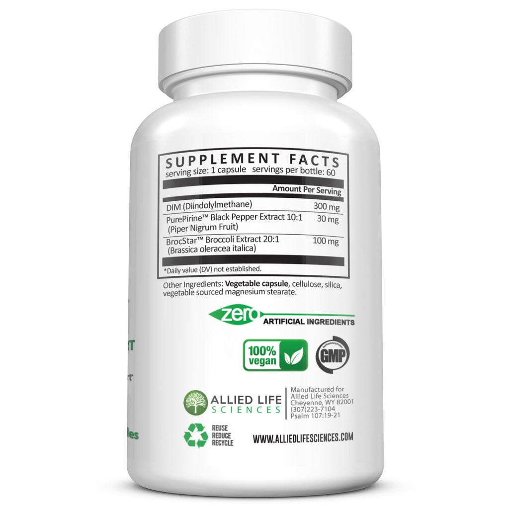 Allied Life Sciences DIM Supplement 300 mg - 60 Capsules - image 5