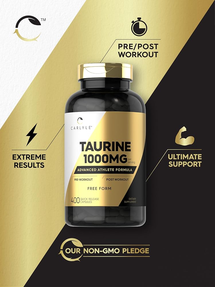 Carlyle Taurine 1000mg - 400 Capsules - image 5
