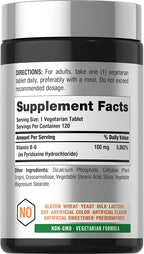 Horbäach Vitamin B6 100mg - 120 Tablets - image 2