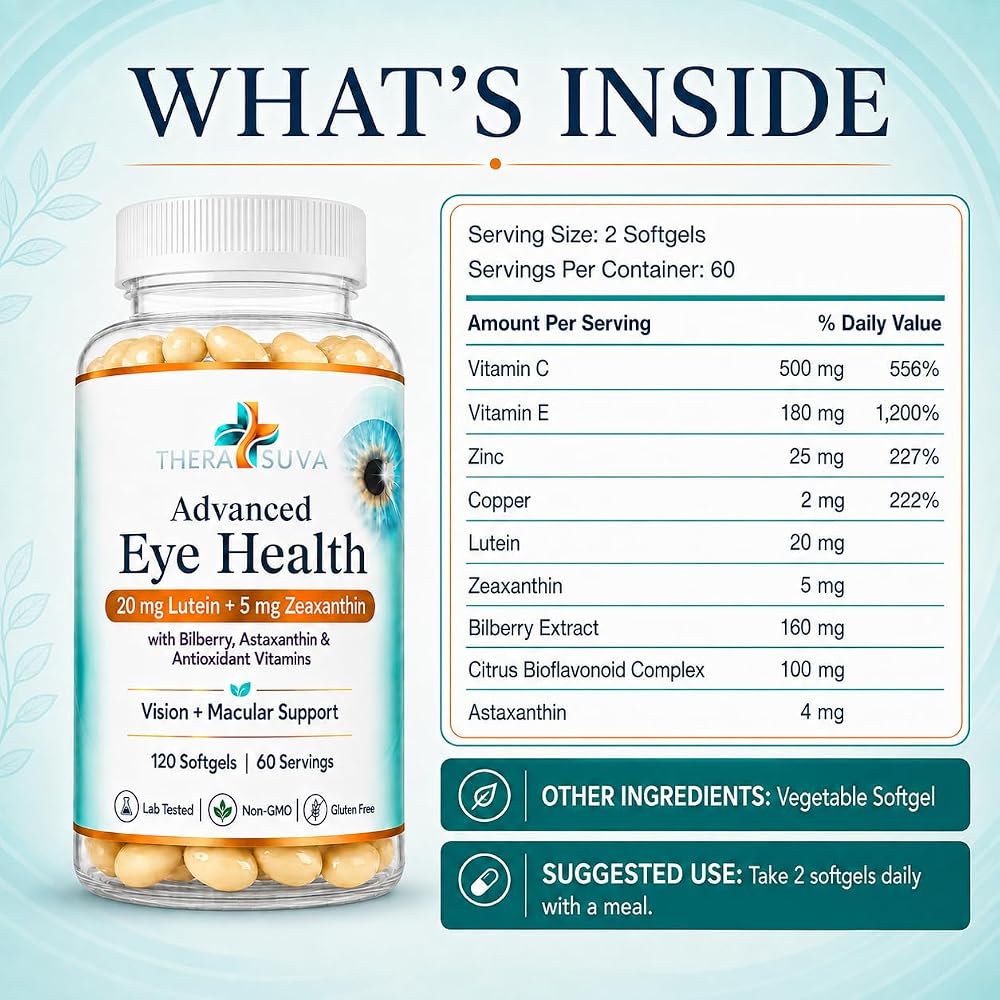 TheraSuva Advanced Eye Health Supplement - 120 Softgels - image 5