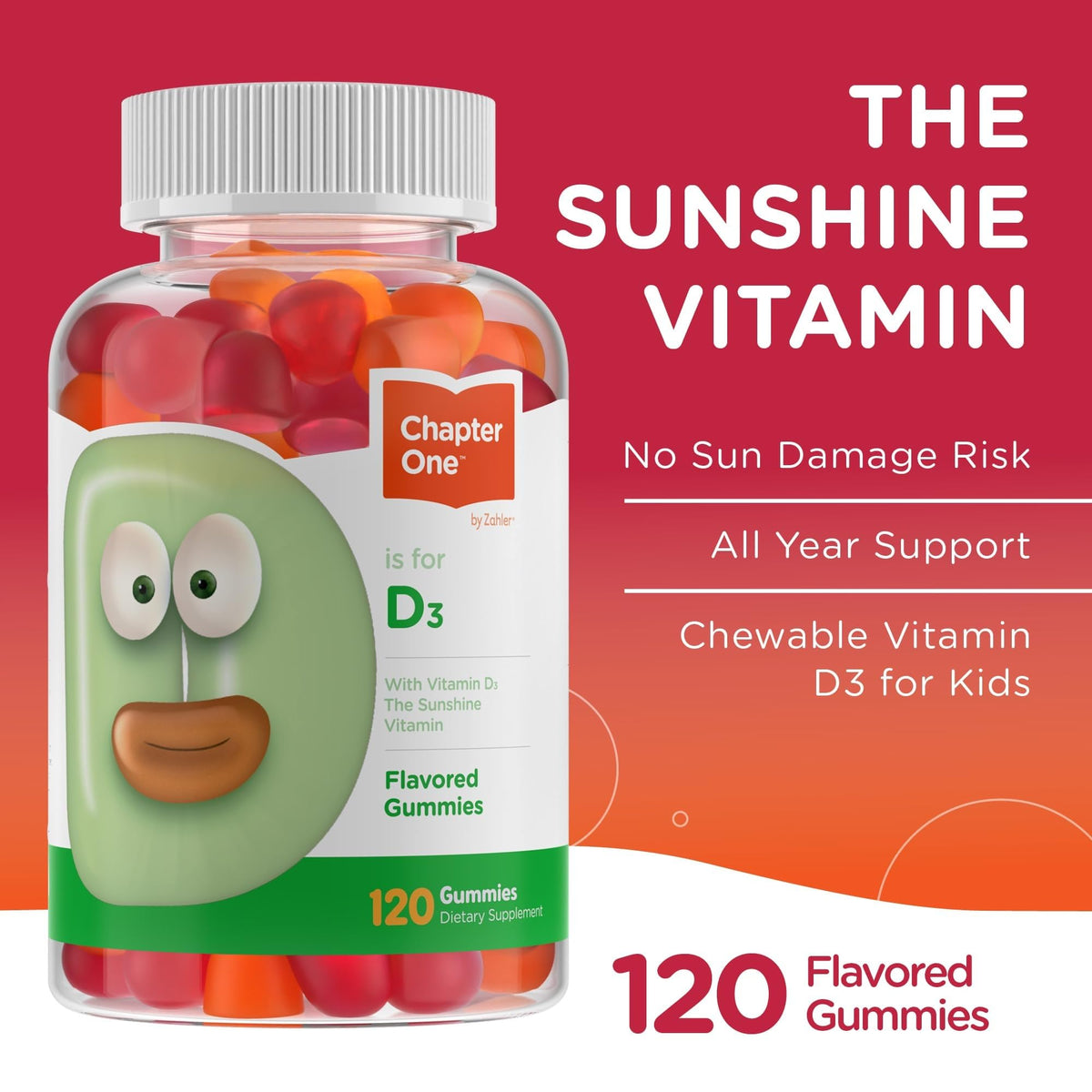 Zahler Chapter One Vitamin D3 1000 IU Gummies - 120 Count - image 3