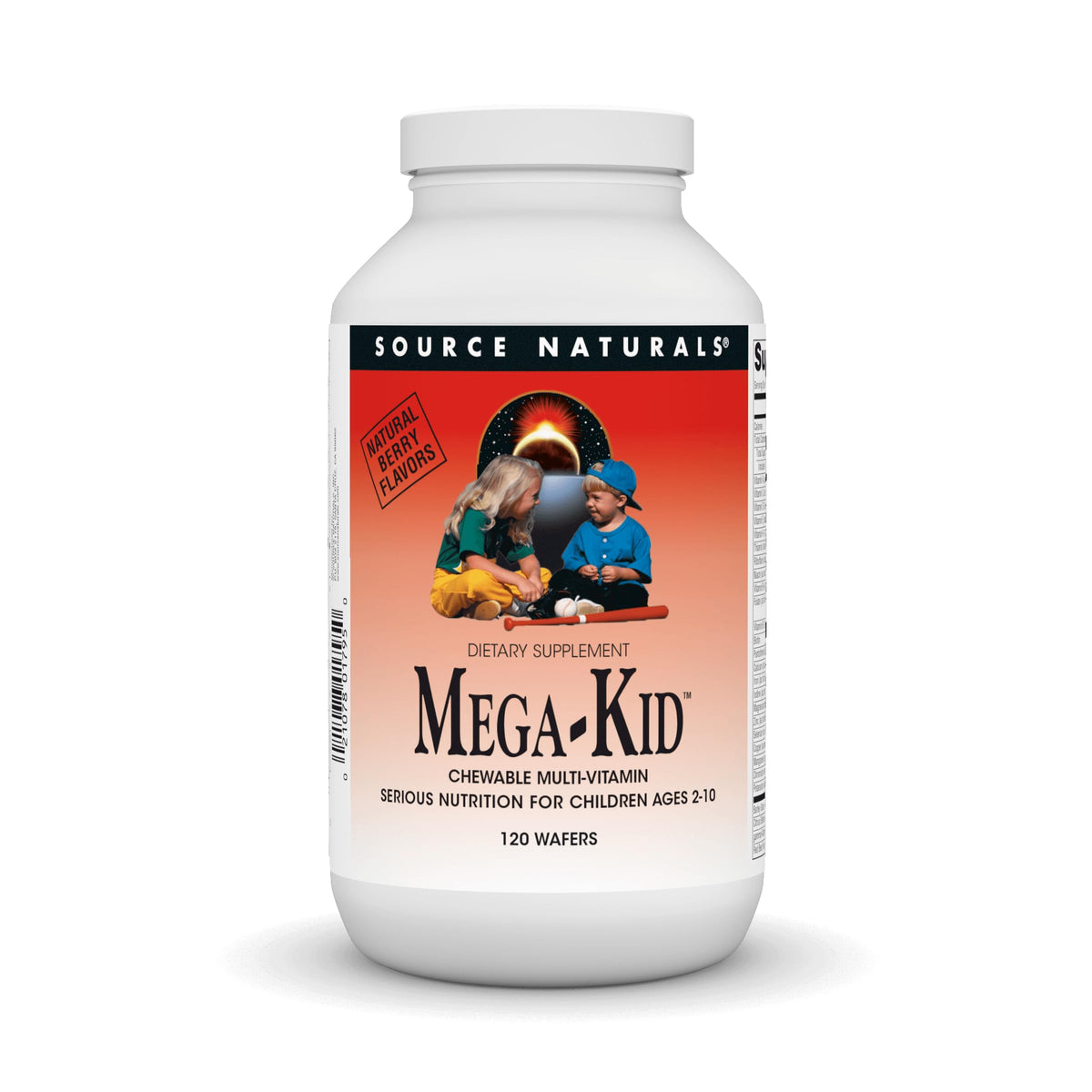 Source Naturals Mega-Kid Multivitamin Chewable Wafers - 120 Count