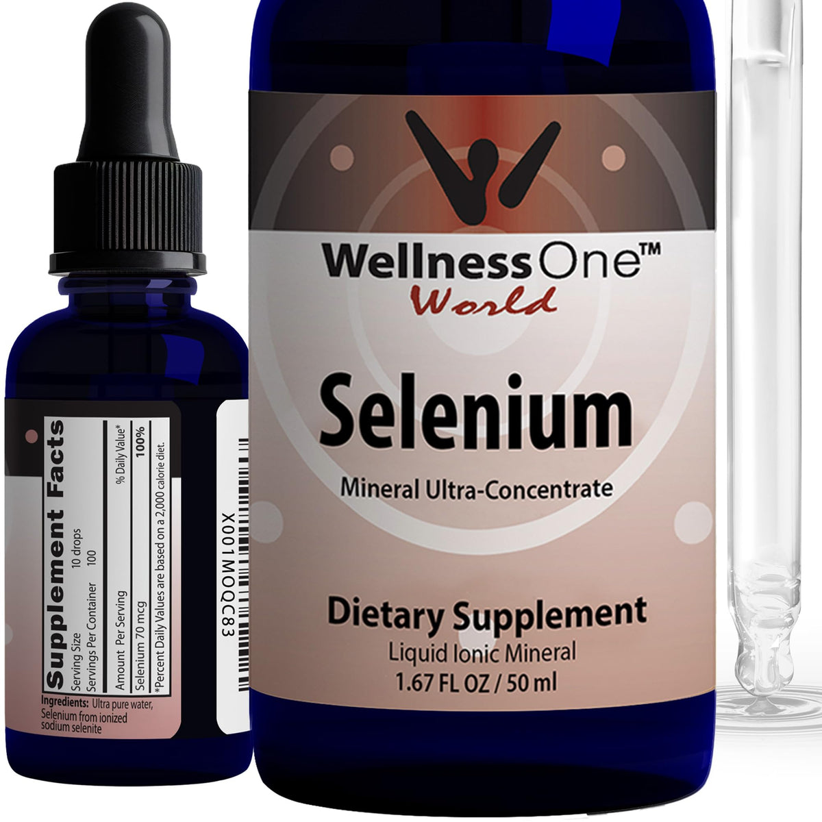 WellnessOne Liquid Selenium Supplement 70 mcg - 1.67 fl oz