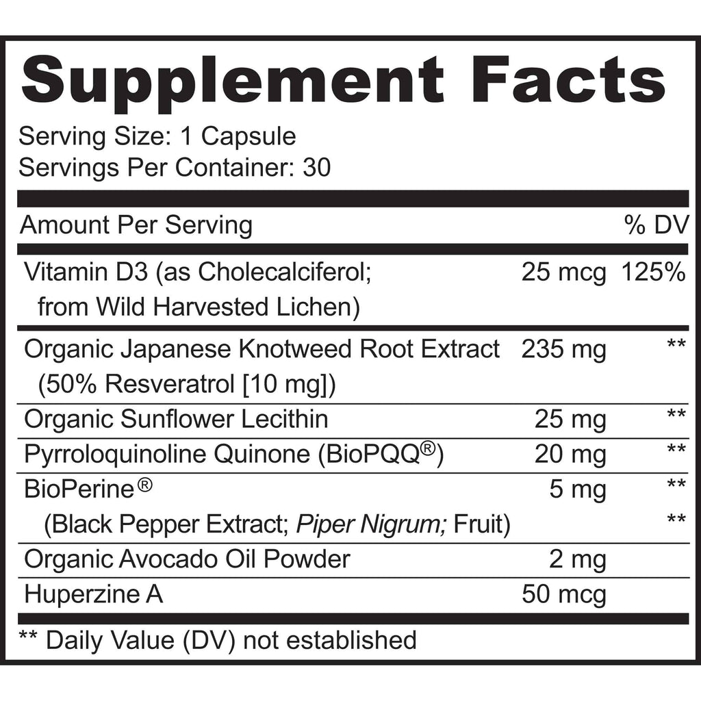 MoxyVites PQQ MitoRestore Brain Supplement for Memory - 30 Vegan Capsules - image 2