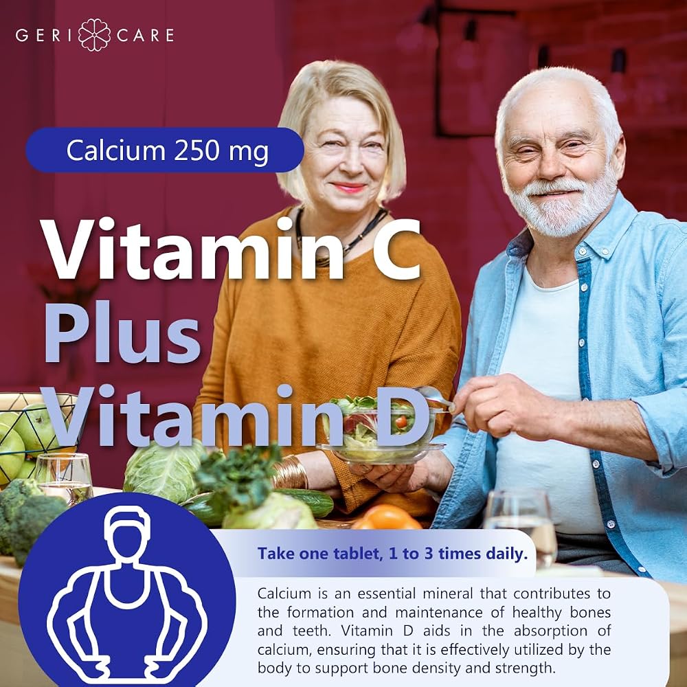 GeriCare Oyster Shell Calcium 250mg with Vitamin D - 100 Tablets - image 5