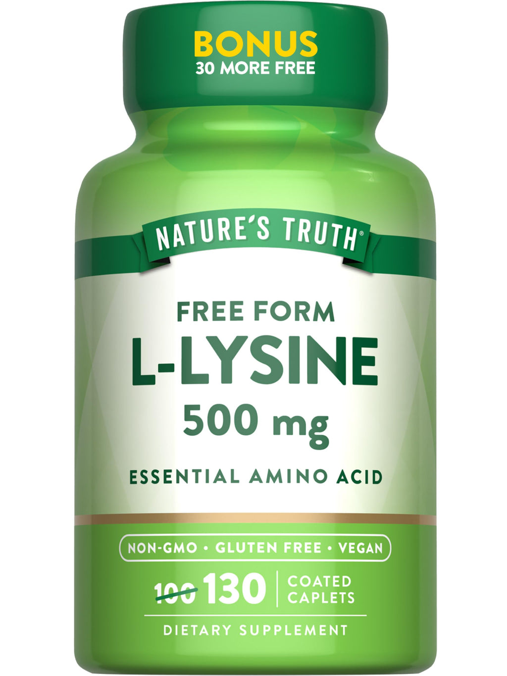 Nature's Truth L-Lysine 500mg - 130 Caplets