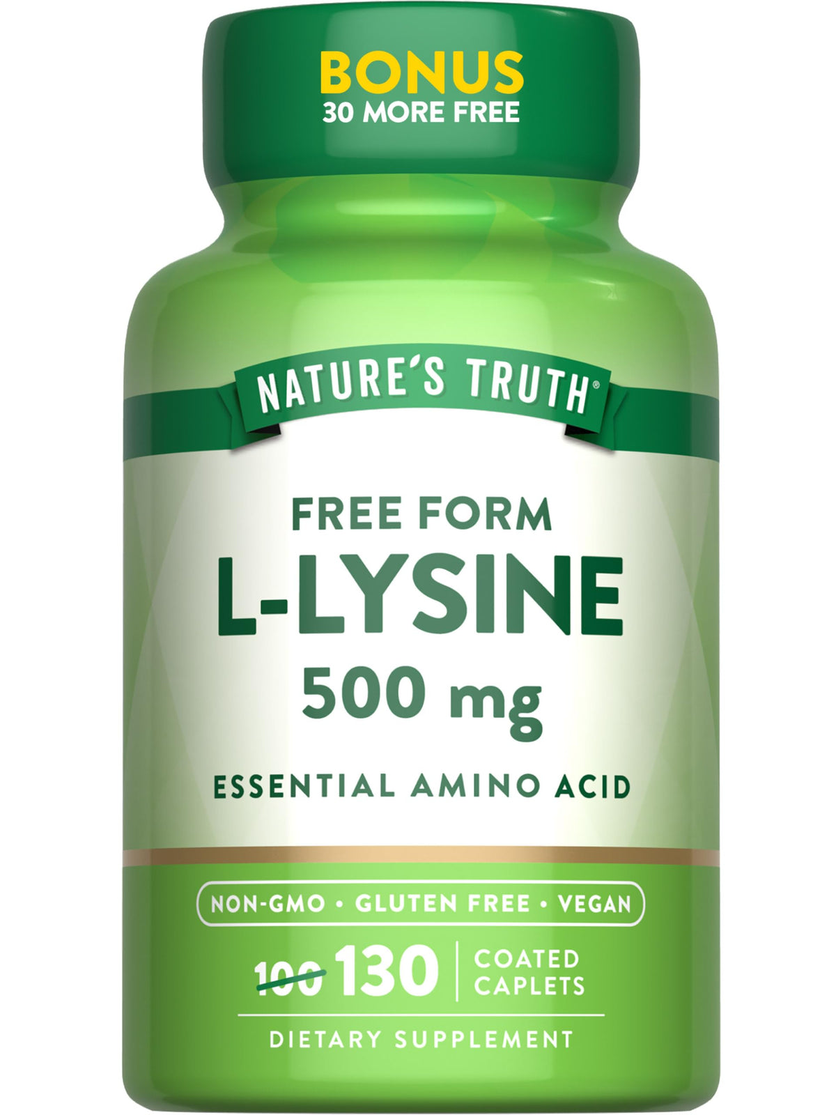 Nature's Truth L-Lysine 500mg - 130 Caplets