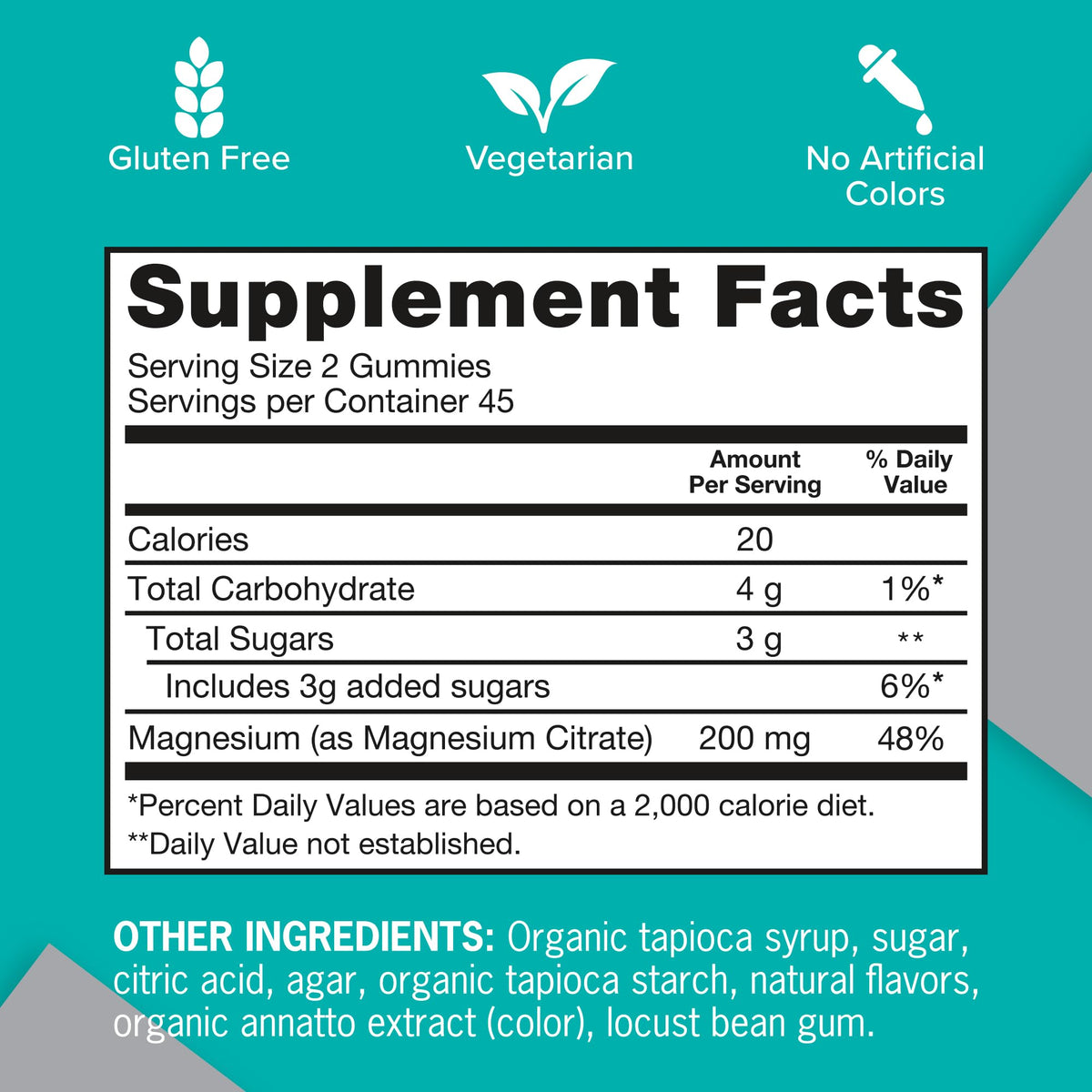 Qunol Magnesium Gummies for Adults, 200mg Magnesium Citrate Gummies