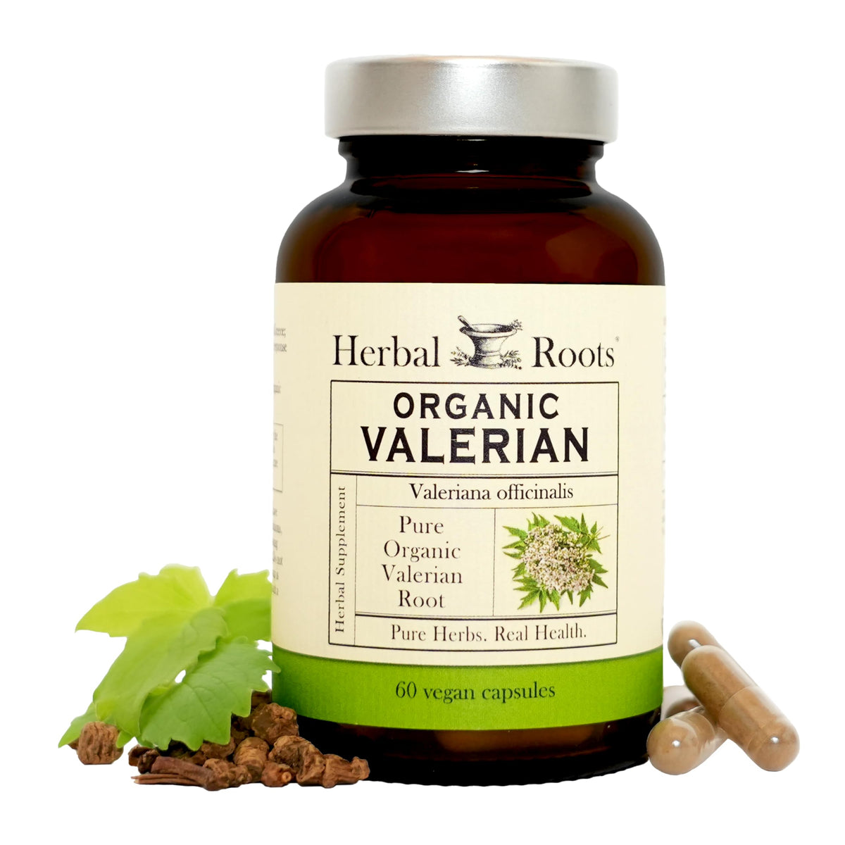 Herbal Roots Valerian Root Capsules for Sleep - 60 Vegan Capsules